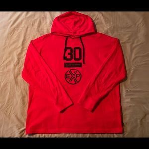 Men’s Express Hoodie- Red with Black lettering